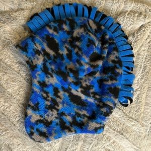 Boys Blue Camo Beanie with Ear Flaps